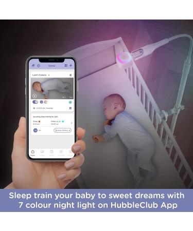 Hubble Connected Nursery Pal Skyview Smart Video Baby Monitor with 5 Inch Screen, Night Vision, Two-Way Talk, and Room Temperature Sensor - WiFi Camera with Cot Mount and Smartphone App - Buy Online on SooperMarket.com