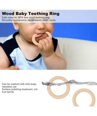 65mm Unfinished Wooden Rings - Natural Baby Teething Circles for Crafts 10 Pack - Buy Online on SooperMarket.com