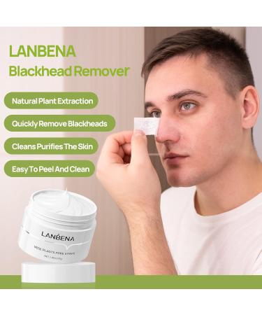 Buy Lanbena Blackhead Remover Peel Off Mask - Effective Blackhead Strips for Nose | Moisturizing & Cleansing | 1.05 Ounce - Buy Online on SooperMarket.com