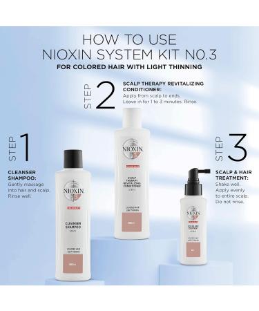 Nioxin System 3 Shampoo & Conditioner Prepack for Color Treated Hair - 33.8 fl oz with Light Thinning Pumps - Buy Online on SooperMarket.com