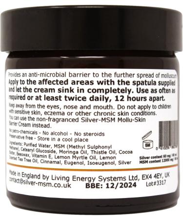 argentum plus - Silver-MSM Mollu-Skin Barrier Cream with Lemon Myrtle 60ml - Buy Online on SooperMarket.com