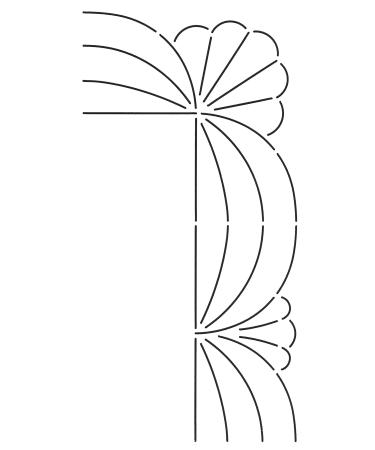 Quilting Creations Corner Design Quilt Stencil  3