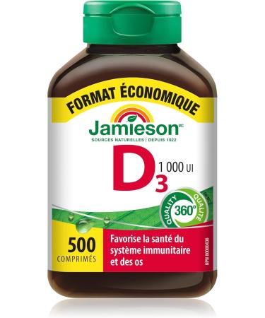 Jamieson No Fishy Aftertaste Omega-3 and Turmeric & Vitamin D 1 000IU 500 Tablets SUPPLEMENT + VITAMIN DR02223-157 - Buy Online on SooperMarket.com