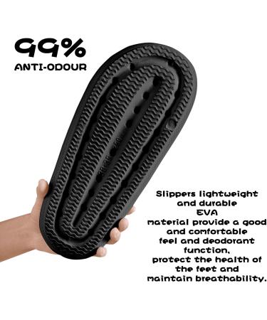 Calish Cozislides Bathing Shoes for Men & Women - Original Cloudyzz Slide-Resistant Flip-Flops Summer Slippers Indoor/Outdoor 38/39 EU - Black - Buy Online on SooperMarket.com