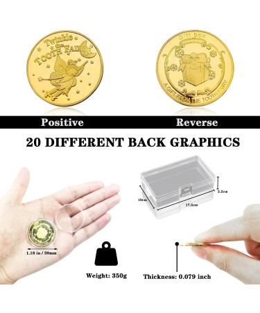 Buy HJFH Gold Tooth Fairy Coins | 20pcs Tooth Fairy Gifts for Boys & Girls - Perfect Keepsake - Buy Online on SooperMarket.com