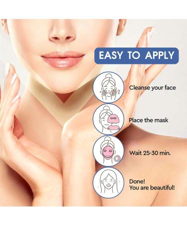 V Line Lifting Face Mask V Shape Lifting Face Masks Skincare with Hyaluronic Acid Chin Lift Mask Firming Lifting Facial Mask Hydrating Double Chin Reducer Moisturizing Face Slimmer - Buy Online on SooperMarket.com