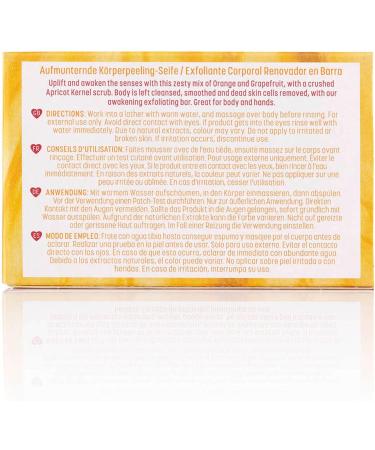 Kind Natured The Awakening Cleansing Scrub Bar Natural Orange and Grapefruit Vegan Bar Exfoliating Soap 100g - Buy Online on SooperMarket.com
