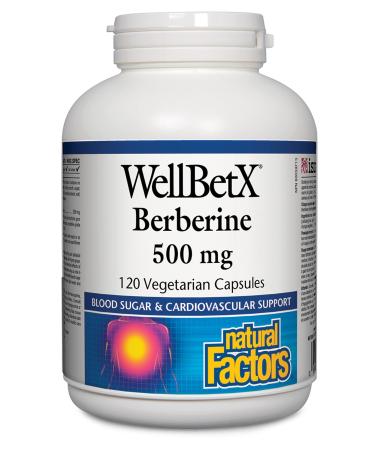 Natural Factors WellBetX Berberine 500 mg 120 Vegetarian Capsules