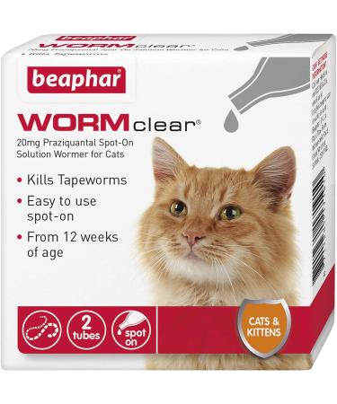 Beaphar 2 X Wormclear Spot-On Solution for Cats 21 g