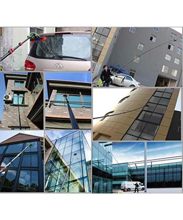 High Window Cleaning Kit with Pole Cleaning Pole easy to install and disassemble Washing Kit for Extension Poles 55cm Brush Head 10M/33FT - Buy Online on SooperMarket.com