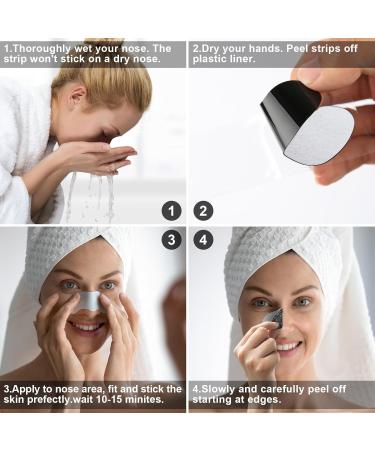 Blackhead Remover Pore Strips 100 Pcs Black Head Remover for Face Charcoal Nose Strips for Blackheads Instant Pore Cleaner for Nose Area Face Oil Blackheads Whiteheads for Women 100 Pcs Nose Strips - Buy Online on SooperMarket.com