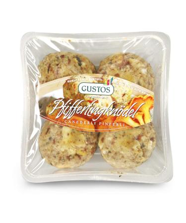 Gustos Chanterelle Dumplings - 3 Packs of Authentic South Tyrolean Mushroom Treats | 12 Pieces | International Shipping Available - Buy Online on SooperMarket.com
