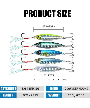 TRUSCEND Saltwater Jigs Fishing Lures with BKK Hooks - Slow Pitch/Knife/Vertical Jigs for Tuna, Salmon, Grouper - Sea Fishing Spoon Lure - Blade Bait for Bass Fishing - Buy Online on SooperMarket.com