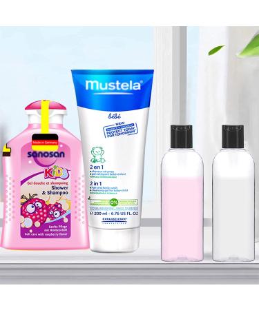 3.4 Oz Clear TSA Approved Travel Bottles - Set of 6 | Refillable Plastic Containers for Shampoo & Lotion - Buy Online on SooperMarket.com