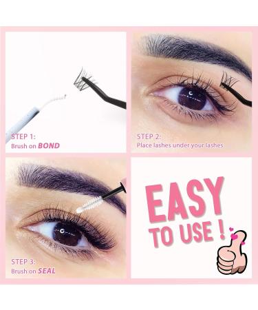 Parriparri Cluster Lashes 120Pcs Individual Lash Extensions 8-16MM | Natural Wispy Fluffy DIY Lash Clusters | False Eyelashes Extension with Clear Band - W61 - Buy Online on SooperMarket.com