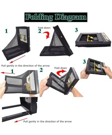 Portable Airsoft Aim Target with Catcher Net - Shooting Training Device, Stand & Paper Target for BB Bullets Recycling - Durable & Portable Black Net Trap - Buy Online on SooperMarket.com