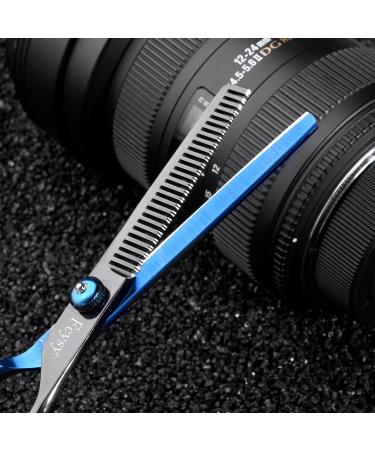 Fcysy Professional Hair Thinning Scissors Set - Blue Hairdressing Shears Kit with Comb for Barber and Hairdresser - Buy Online on SooperMarket.com