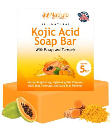 Kojic Acid Soap for Hyperpigmentation Skin Brightening Kojic Papaya Face and Body Wash Kojic Soap Bar Reduces Acne Scars and Evens Skin Tone Turmeric Cleanser for All Skin Types Made in USA