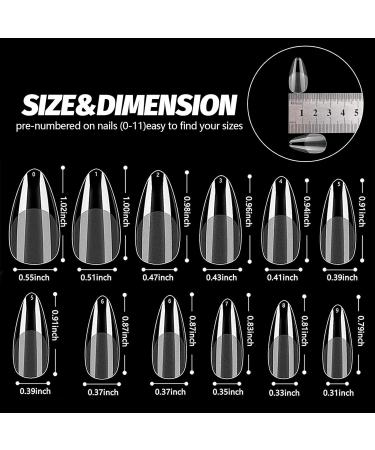 240PCS Medium Almond Gel Nail Tips Set - Pre-Buffed & Soft | Nail Extensions Kit for All Nails - Buy Online on SooperMarket.com