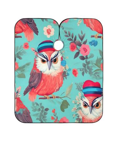 Kigai Cute Owls Barber Cape Professional Salon Hair Cutting Cape with Adjustable Snap Closure Waterproof Hairdressing Cape Haircut Cape for Men Women