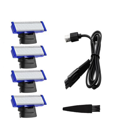 Shaver Replacable Blades for Solo Trimmer Microtouch Solo, Old Model Solo Microtouch Replacement Blades, Old Version Solo Rechargeable Micro Touch Solo Replacable Blades Refills 4PCS