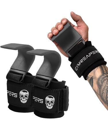 Gymreapers Weight Lifting Hooks - Heavy Duty Power Wrist Straps for Deadlifts, Pull Ups, Shrugs - Men and Women Gym Gloves (Gray) - Buy Online on SooperMarket.com