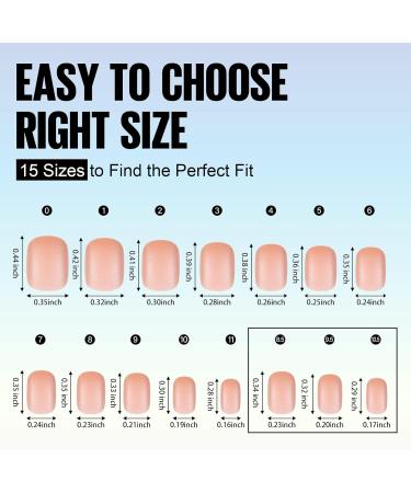 TOMICCA Extra Short Oval Nail Tips 180PCS Soft Gel Nails - Matte Full Coverage 15 Sizes - Nude Press On Tips for Nail Art Extensions - Buy Online on SooperMarket.com
