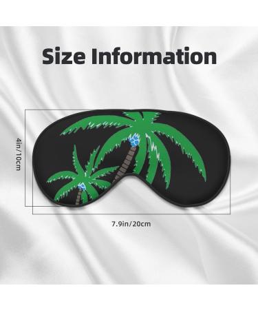 SSIMOO Coconut Tree Soft Sleep Eye Mask | Breathable Eye Patch for Women | Perfect for Travel & Relaxation - Black - Buy Online on SooperMarket.com