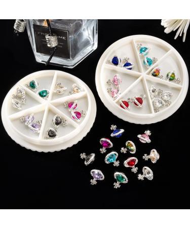 Noverlife 36PCS Planet Nail Charms: 3D Saturn Crystal Diamonds for Sparkling Manicure Decor - Buy Online on SooperMarket.com