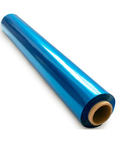 200 ft Blue Cellophane Wrap Roll (16 in x 200 ft) - Colored Cellophane Roll - Colored Cellophane Wrap - Blue Transparent Paper - Blue Clear Wrap - Cellophane Roll Blue- Blue Roll - Cellophane Paper