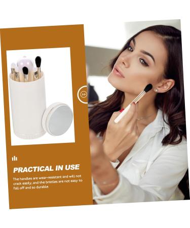 Buy Makeup Brush Set for Women - Portable Nanofiber Cosmetic Brushes - Ideal for Travel & Face Makeup - 10.6x5cm White - Buy Online on SooperMarket.com