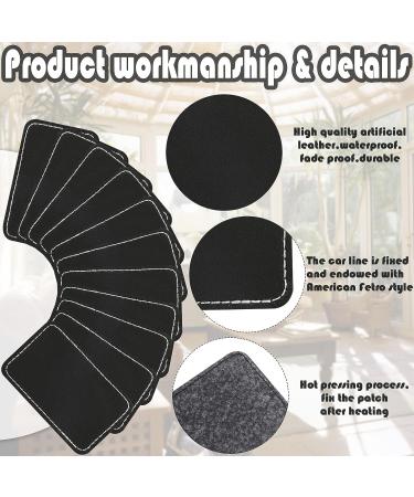 90Pcs Blank Patches Leatherette Hat Patches with Adhesive Rustic Leatherette Rectangle Round Patch Faux Leather Patches for Hats Custom Fabric Repair Sew Laser Supplies Blend - Buy Online on SooperMarket.com