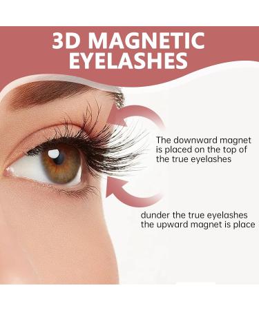Landrain Magnetic Eyelashes Without Eyeliner Reusable Magnetic Eyelashes No Glue or Liner - Buy Online on SooperMarket.com