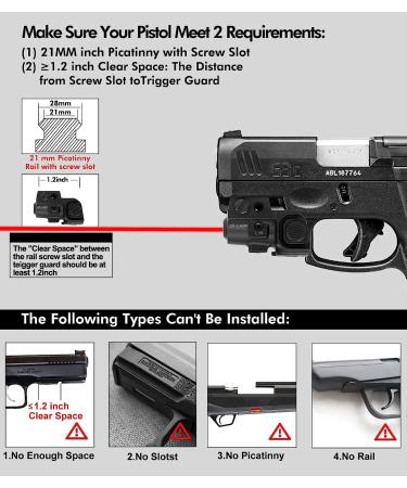 QR-Laser Ultra Compact Tactical Red/Green Pistol Laser Sight | Rechargeable Dot Sight for Pistols | Picatinny Rail | Class IIIA Less Than 5mW - Buy Online on SooperMarket.com