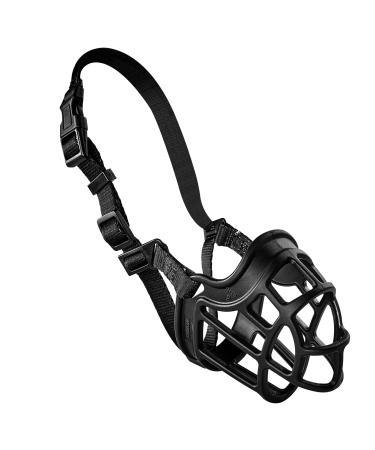 Oneigris muzzle soft muzzle for dogs Durable rubber adjustable belt strap Suitable for muzzle baskets of medium and large dogs Prevention of barks biting and chewing (s)