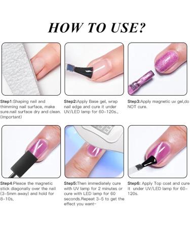 Holographic Gel Polish Glitter Cat Eye Gel Nail Polish Temperature Colour Changing UV Gel Polish Set with Neon Effect Soak Off Magnetic Nail Polish Nail Art Gift for Women - Buy Online on SooperMarket.com