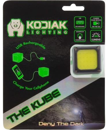 Kodiak Kube 300 Lumen Rechargeable COB LED Cube Light - Waterproof with 3 Brightness Modes | 3 Hr Runtime | Smartphone Charging | Magnet Back | Includes Charging Cable - Buy Online on SooperMarket.com