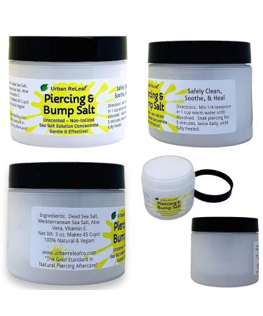 Urban ReLeaf Piercing Bump Relief Set | Keloid Treatment & Sea Salt Solution - Made Fresh in USA - Buy Online on SooperMarket.com
