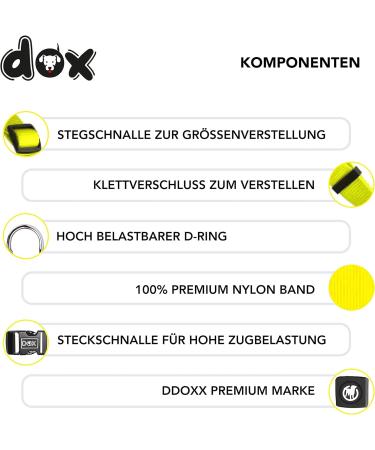 Ddoxx Adjustable Nylon Dog Harness - Step-In Outbreak-Proof for Small Medium & Large Dogs | Perfect Breast Harness for Puppies & Cats | Yellow XS (1.0 x 32-44 cm) - International Shipping Available - Buy Online on SooperMarket.com