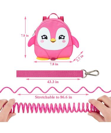 EPLAZA Penguin-Like Toddler Leash Backpack with Anti-Lost Wristband - Penguin Rose | for 1.5 to 3 Years Boys & Girls Safety - Buy Online on SooperMarket.com