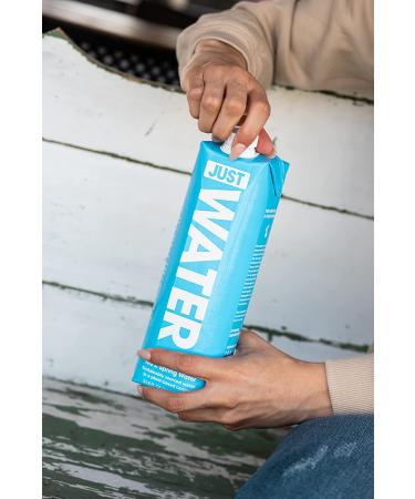 JUST Water - 100% Spring Water | Naturally Alkaline 8.0 pH | Plant-Based & BPA Free | Sustainable & Fully Recyclable Boxed Water Bottle - Eco-Friendly | 1L / 33.8 Fl Oz (Pack of 6) - Buy Online on SooperMarket.com