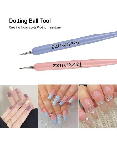 Tevkmuzz 6 PCS Nail Art Brushes Set - Nail Extension Gel, Dotting Pen, Liner Brush - Ideal for Gel Polish & Nail Design - Buy Online on SooperMarket.com