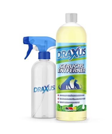 Draxus odor remover against cat urine and dogurine I microbiological odor neutralizers including mixed bottle I results in up to 10 liters of enzyme cleaner