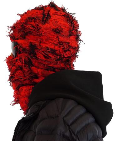 GCBALACLAVA Distressed Balaclava Ski Mask - Premium Winter Beanie Cap (Red Storm) - Buy Online on SooperMarket.com