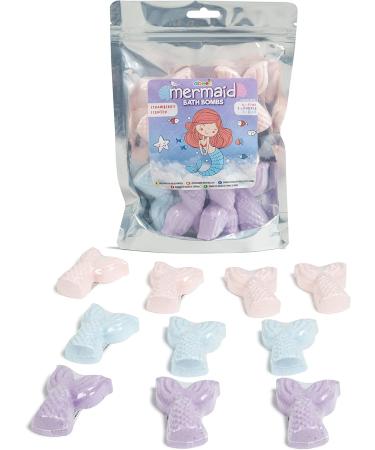 Abeec Mermaid Bath Bombs Set - 10 Pink, Purple, and Blue Fizzy Bubble Bath Bombs for Kids - Perfect Children's Gifts - Buy Online on SooperMarket.com