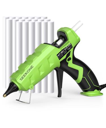 SEEKONE Full Size Hot Glue Gun  60/100W Dual Power Large Glue Gun with 20 Pcs Premium Glue Sticks  High Temp Heavy Duty Industrial Glue Gun Kit for Quick Home Repairs  Arts  Crafts  DIY   Sealing