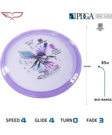 Yikun PDGA Approved Mid Range Disc Golf 165-175g | Overstable Disc for Outdoor Games | Purple Shade (Color May Vary) - Buy Online on SooperMarket.com