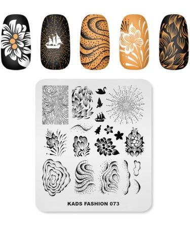 Alexnailart Nail Stamping Plate FA073 - Flower Design Stencil for DIY Manicure - Buy Online on SooperMarket.com