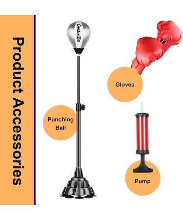DobeWow Boxing Bag Kit for Adults and Teens - Adjustable Freestanding Reflex Bag for MMA Training & Stress Relief - Buy Online on SooperMarket.com