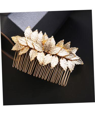 ABOOFAN Hair Comb Leaves Vintage Hair Side Combs Golden Bridal Side Comb Styling Head Flower Girl Headband Bridal Hair Accessories Headbands for Girls Hair up Alloy Manual Bridesmaid - Buy Online on SooperMarket.com